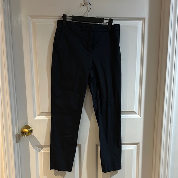 Theory Midnight Blue Zipper/Elastic Waist Pockets Trousers Size 4 EUC - Picture 1 of 5